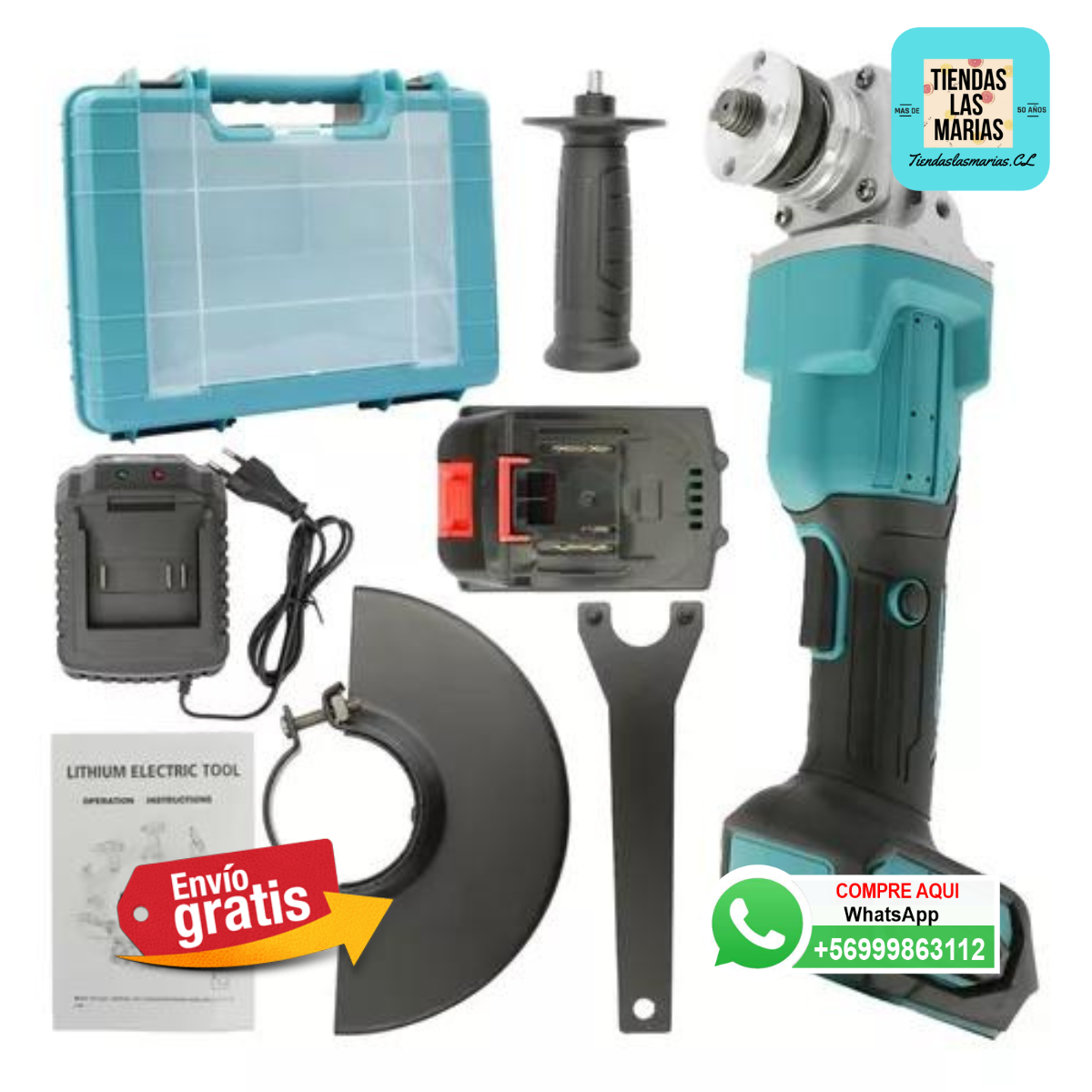 Esmeril Angular Inalámbrico 18v 2000w Bateria Cargador🔥🔥
