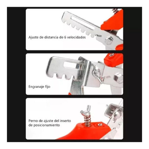 Kit Nivelador Cerámicos 100 Cuñas + 100 Clips 1.5mm +alicate