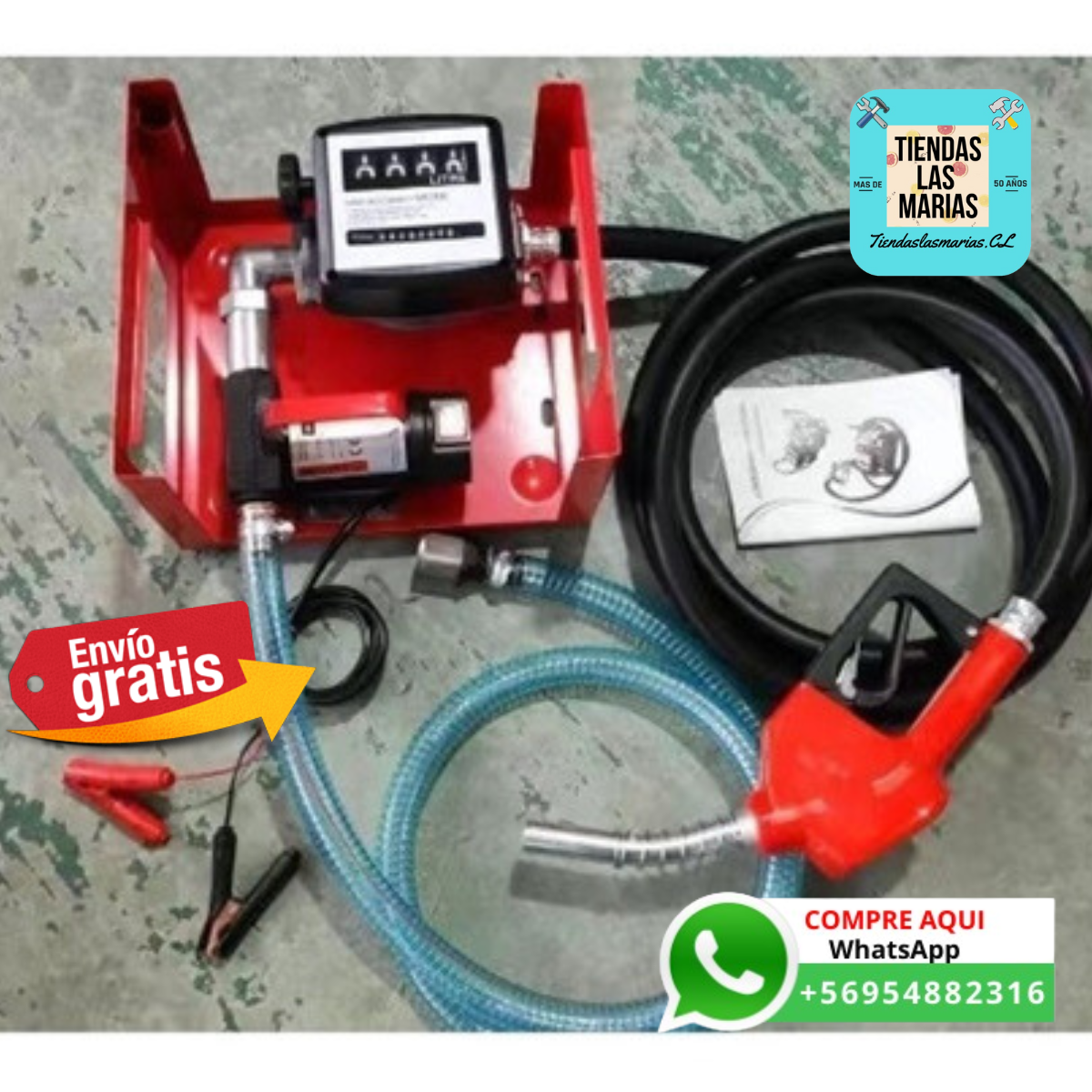 ¡Adiós al bidón! ⛽️ Bomba Trasvasije Diesel & Kerosene ⚡️Rápido y Fácil⚡️ ¡Envío Gratis! 🇨🇱