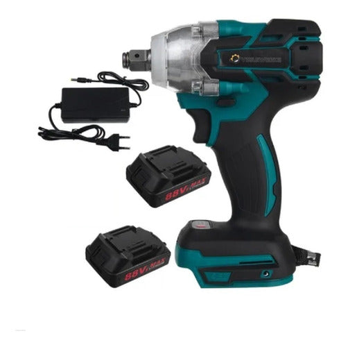 Disponible Llave De Impacto Eléctrica Taladro 88vf 2 Baterías (OF)