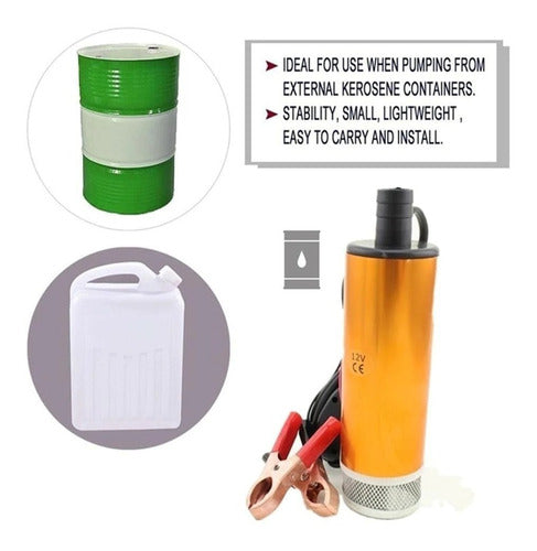 Kit Bomba Trasvasije Diesel Agua Bencina Combustible 12v
