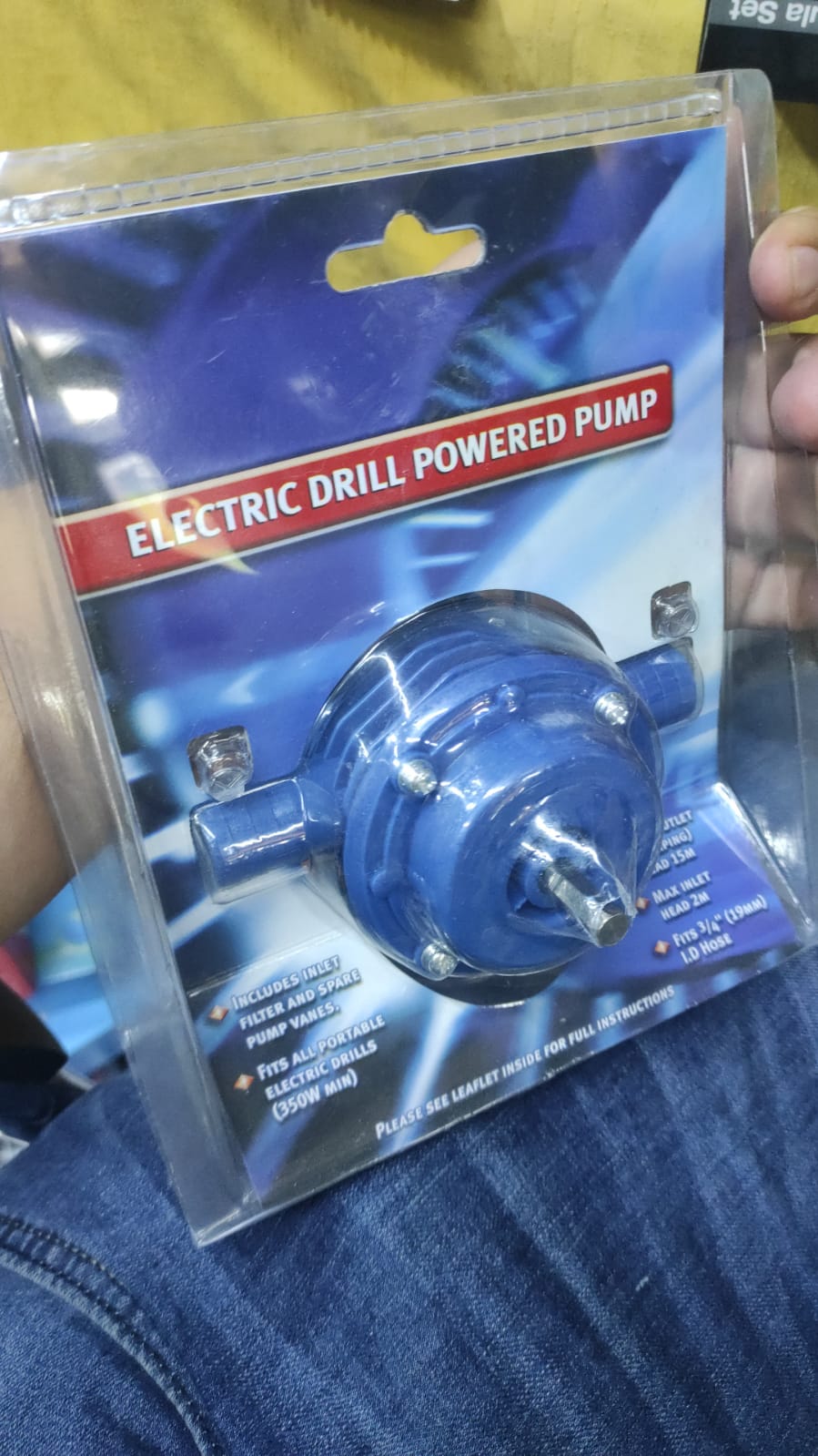 Bomba Agua De Taladro Manual Mini Autocebante Plástico