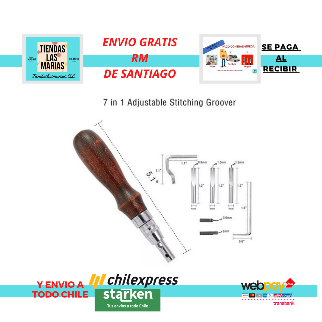 Kit 18 Piezas Talabartería Para Cuero Pieles Artesanía Profesional