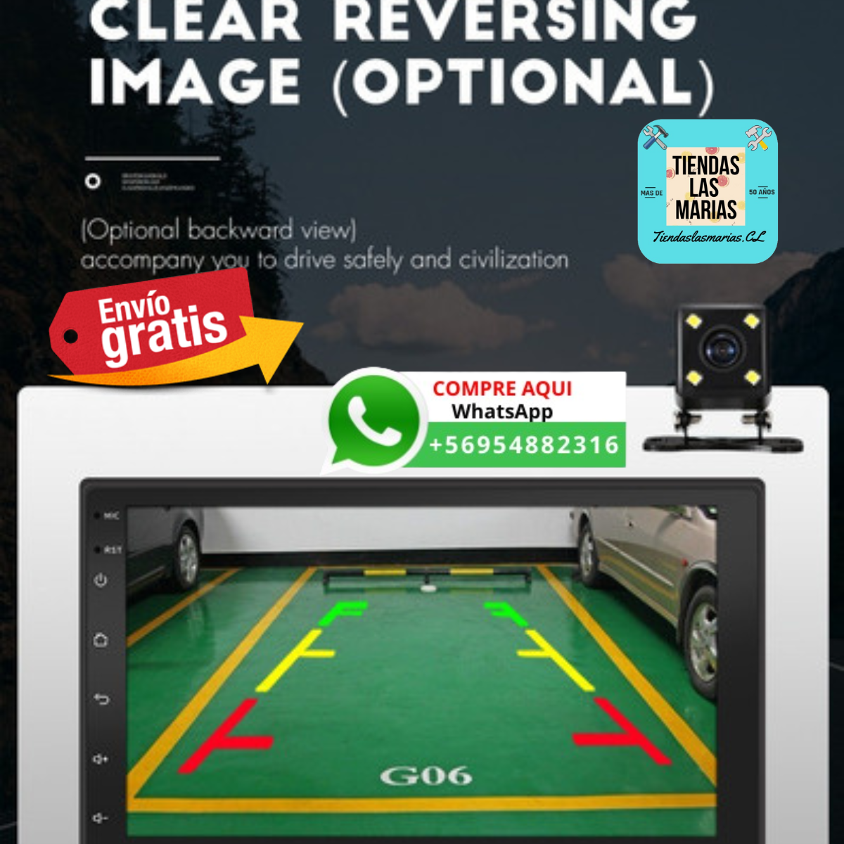 ¡Conduce con estilo!  Radio Android 10.1"  Pantalla táctil ✨ GPS  Bluetooth  Wifi  + Cámara Retroceso  ¡Tu auto nunca será el mismo! (OB)