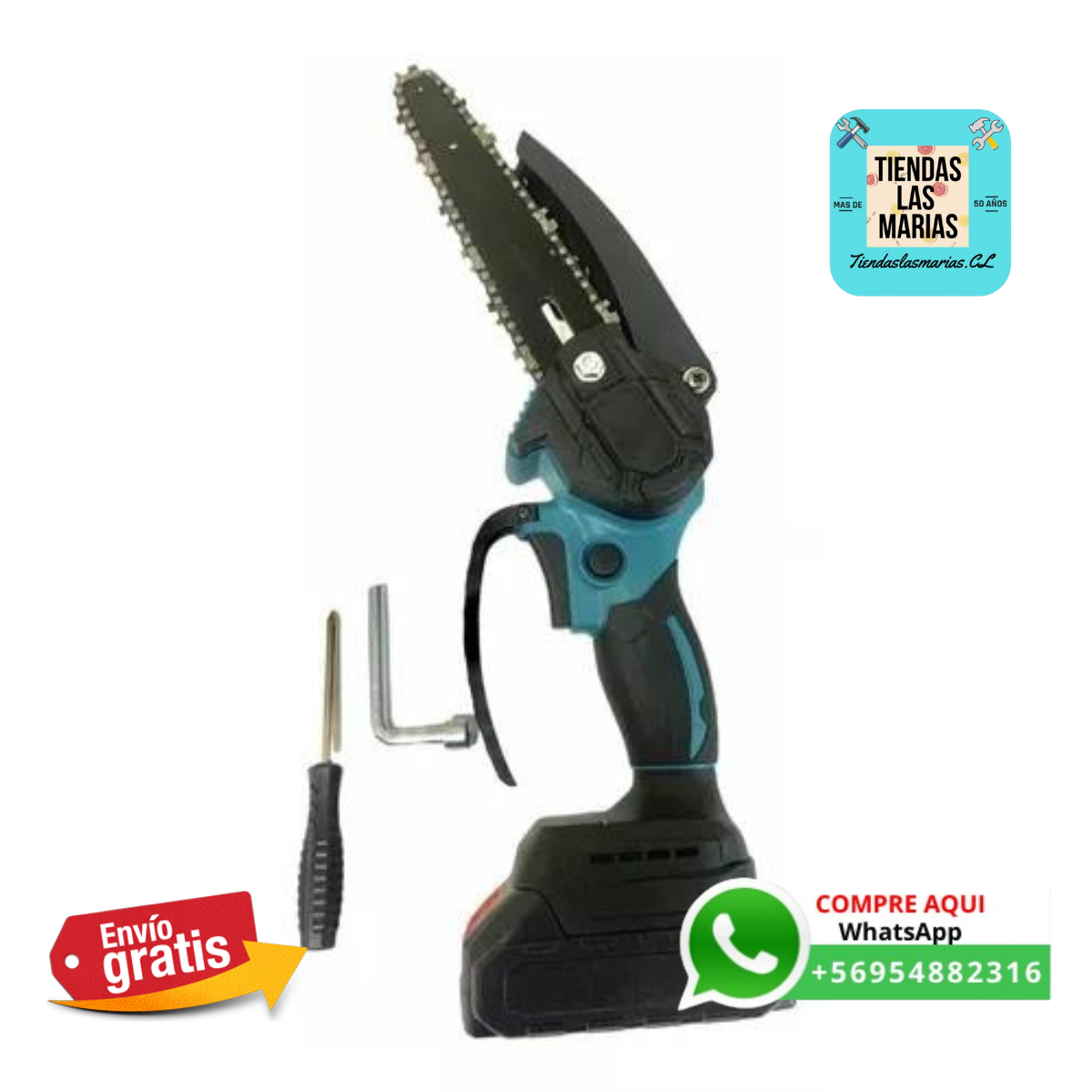 ✂️ ¡Corta Ramas Fácilmente con la Mini Motosierra Eléctrica! ✂️