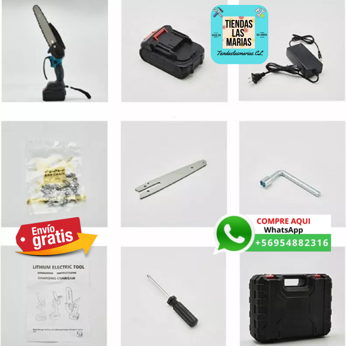 ✂️ ¡Corta Ramas Fácilmente con la Mini Motosierra Eléctrica! ✂️