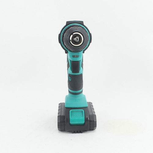 Taladro Percutor Inalambrico 2 Baterías Maleta Y Accesorios Color Azul