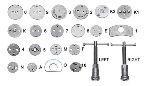 Juego De Herramientas Para Piston Caliper De Frenos 21 Pcs