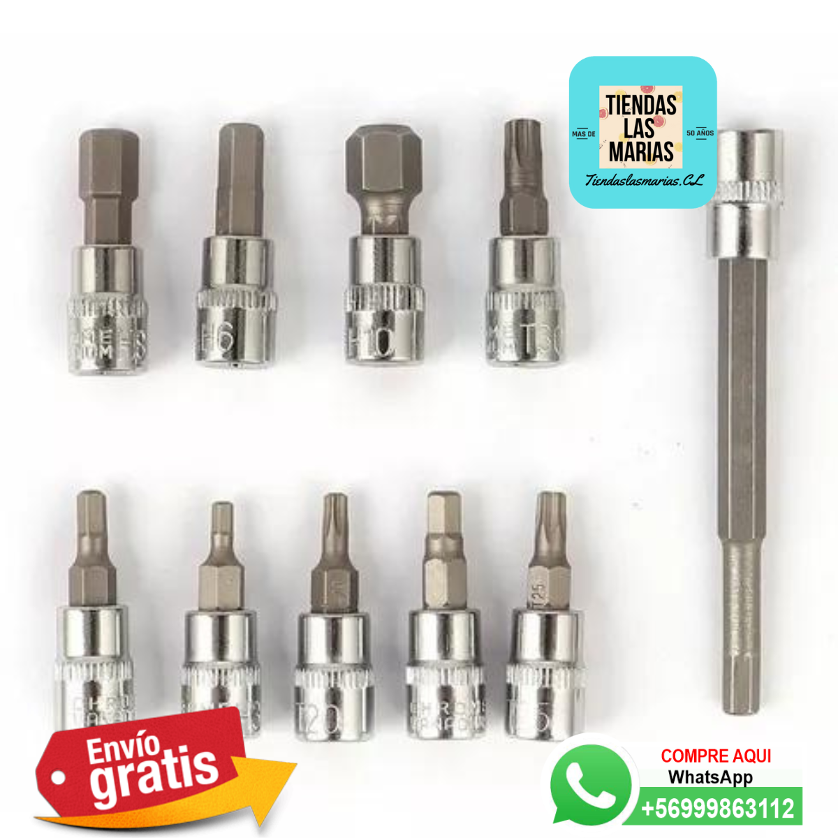 ¡Llave de torque 1/4" 5-25Nm!  Precisión garantizada  11 piezas ️ ¡Oferta imperdible! (OB)