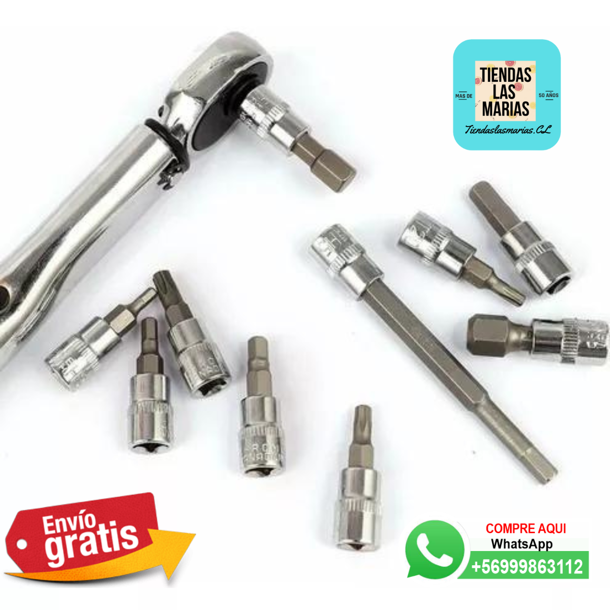 ¡Llave de torque 1/4" 5-25Nm!  Precisión garantizada  11 piezas ️ ¡Oferta imperdible! (OF)