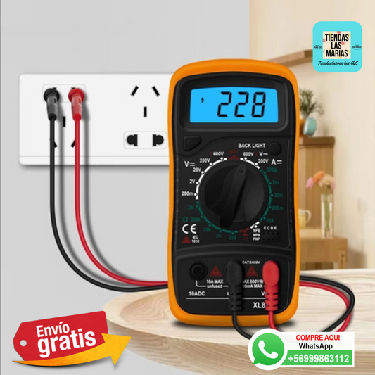 ¡Tester Digital Multifunción! Mide Amperaje, Voltaje, Ohms, Diodos y más! (OF)