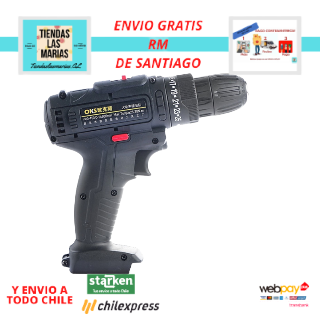 DISPONIBLE YA Taladro Atornillador 68v Inalambrico 2 Baterias 29 Accesorio (OF)