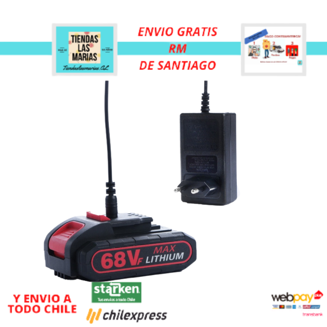 DISPONIBLE YA Taladro Atornillador 68v Inalambrico 2 Baterias 29 Accesorio (OF)