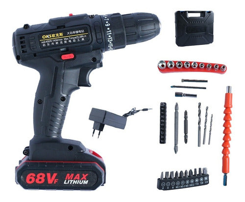 Disponible ya Taladro Atornillador 68v Inalambrico Bateria 29 Accesorios 💥💥