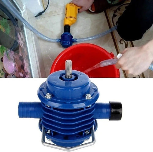 Bomba Agua De Taladro Manual Mini Autocebante Plástico