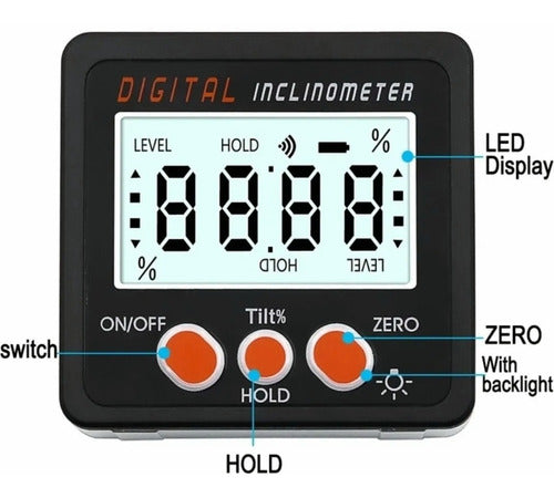 Disponible Inclinometro Clinometro Digital Calibrador Herramientas Iman